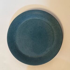 BENNINGTON POTTERS VINTAGE SALAD LUNCHEON PLATE BLUE SIGNED 1628 ya 8.75”